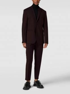 Selected Homme Anzughose Mit Französischen Eingrifftaschen - Bordeaux Rot