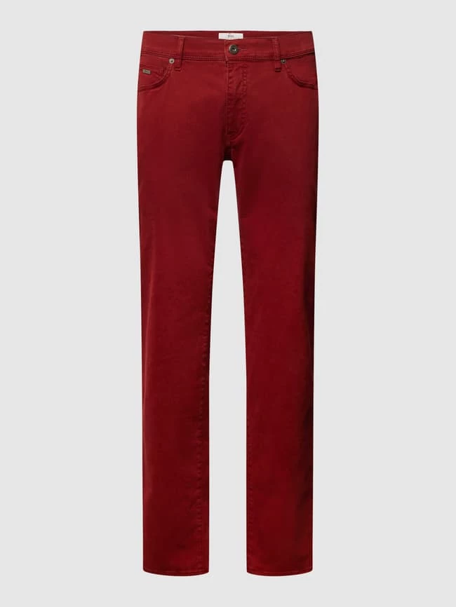 Brax Straight Fit Chino Mit Label-Detail Modell 'Cadiz' - Rot 2 Brax Straight Fit Chino Mit Label-Detail Modell 'Cadiz' - Rot – Bild 2