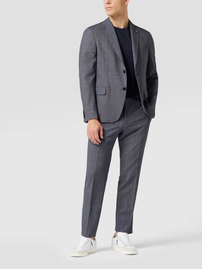 Tommy Hilfiger Slim Fit Anzughose Mit Woll- Und Viskose-Anteil - Marineblau 1 Tommy Hilfiger Slim Fit Anzughose Mit Woll- Und Viskose-Anteil - Marineblau