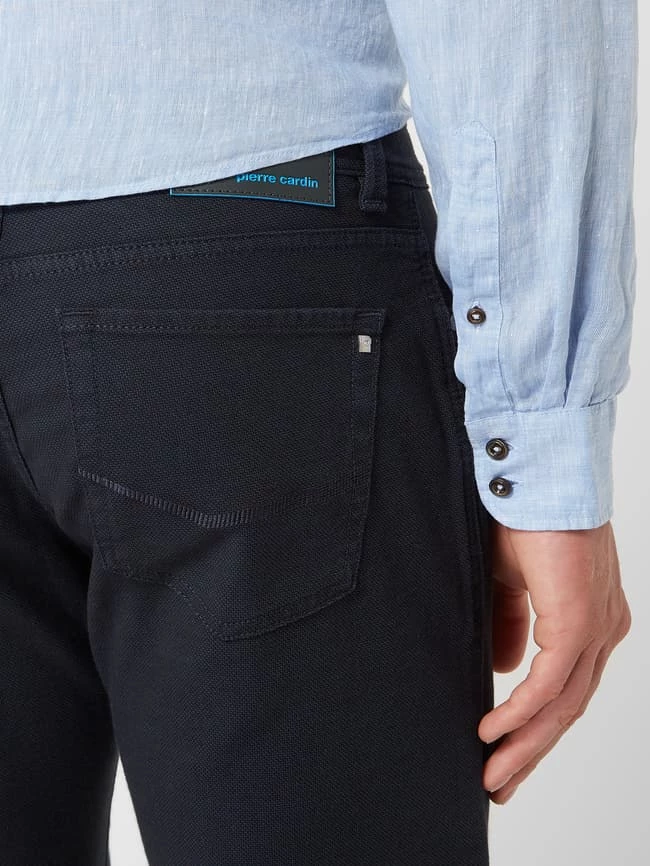 Pierre Cardin Tapered Fit Hose Mit Hohem Stretch-Anteil Modell 'Lyon' - 'Futureflex' - Marineblau 3 Pierre Cardin Tapered Fit Hose Mit Hohem Stretch-Anteil Modell 'Lyon' - 'Futureflex' - Marineblau – Bild 3