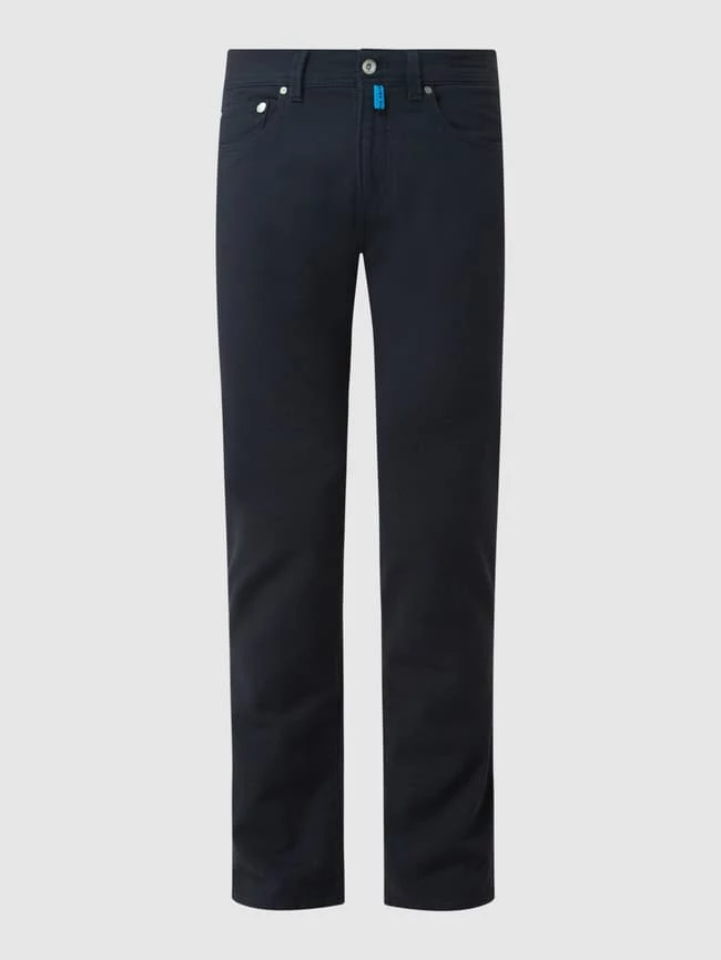 Pierre Cardin Tapered Fit Hose Mit Hohem Stretch-Anteil Modell 'Lyon' - 'Futureflex' - Marineblau 2 Pierre Cardin Tapered Fit Hose Mit Hohem Stretch-Anteil Modell 'Lyon' - 'Futureflex' - Marineblau – Bild 2