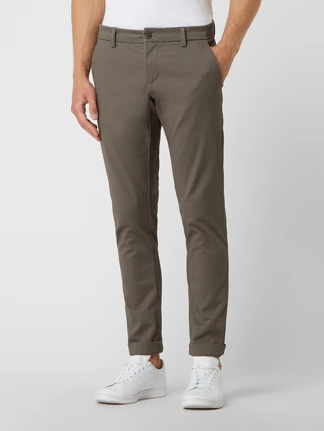Bruun & Stengade Slim Fit Chino Mit Stretch-Anteil Modell 'Oscar' - Dunkelgrün 4 Bruun & Stengade Slim Fit Chino Mit Stretch-Anteil Modell 'Oscar' - Dunkelgrün – Bild 4