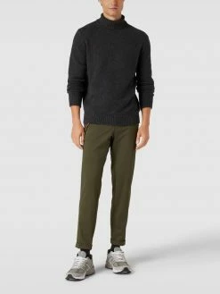 CG - Club Of Gents Stoffhose Mit Label-Applikation Modell 'Clow' - Olivgrün