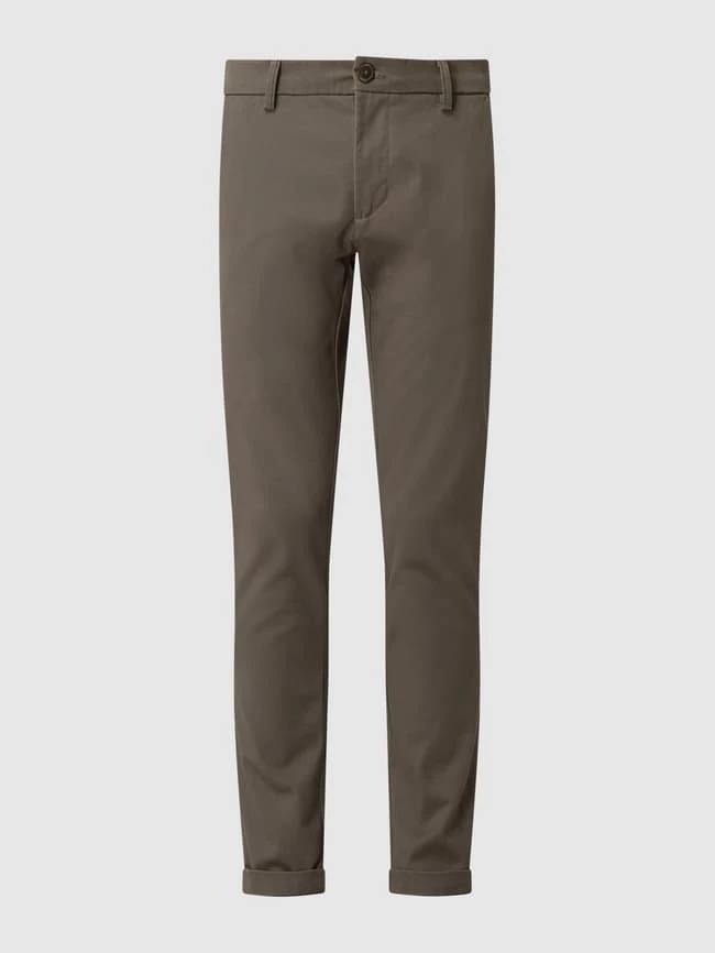 Bruun & Stengade Slim Fit Chino Mit Stretch-Anteil Modell 'Oscar' - Dunkelgrün 2 Bruun & Stengade Slim Fit Chino Mit Stretch-Anteil Modell 'Oscar' - Dunkelgrün – Bild 2