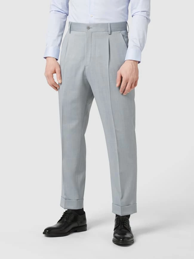 HUGO Anzughose Aus Schurwolle Modell 'Silver212' - Blau 4 HUGO Anzughose Aus Schurwolle Modell 'Silver212' - Blau – Bild 4