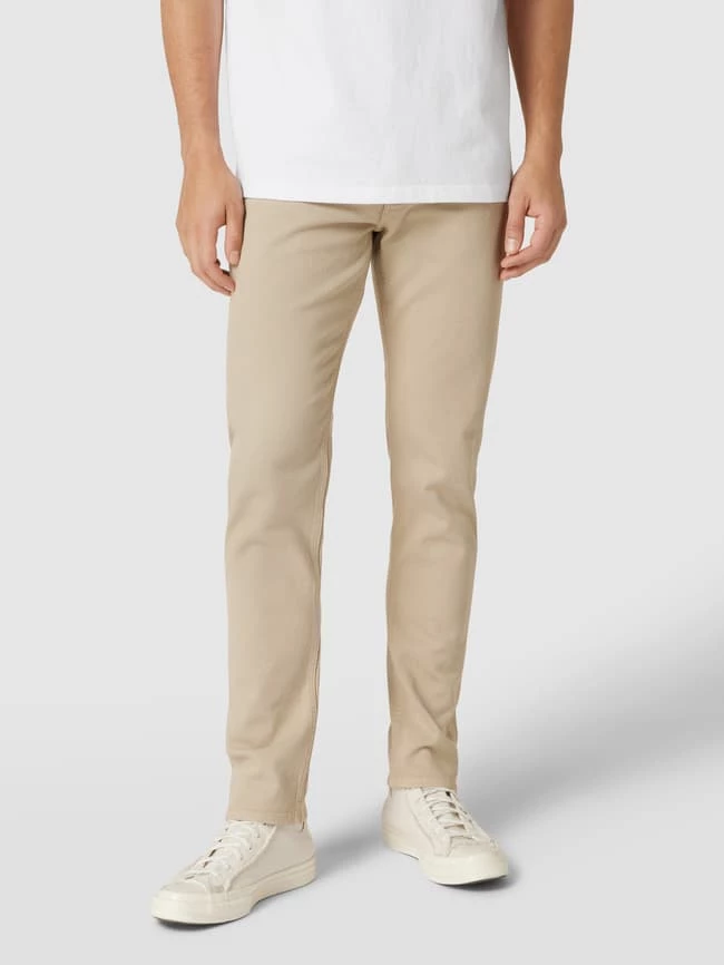 Emporio Armani Slim Fit Jeans Mit Knopfleiste Modell 'Gabardine Basic' - Beige 4 Emporio Armani Slim Fit Jeans Mit Knopfleiste Modell 'Gabardine Basic' - Beige – Bild 4