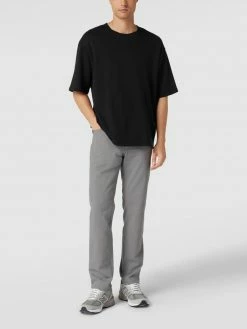 Brax Straight Fit Stretchhose Mit Logo-Detail - Mittelgrau