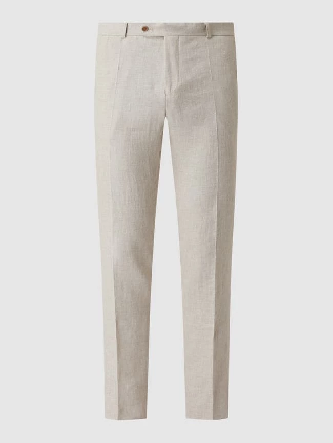 Carl Gross Modern Fit Hose Aus Leinenmischung Modell 'Tomte' - Beige 2 Carl Gross Modern Fit Hose Aus Leinenmischung Modell 'Tomte' - Beige – Bild 2