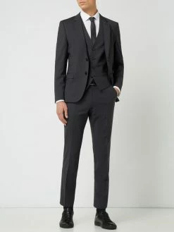 HUGO Extra Slim Fit Anzughose Mit Stretch-Anteil Modell 'Hesten' - Silber