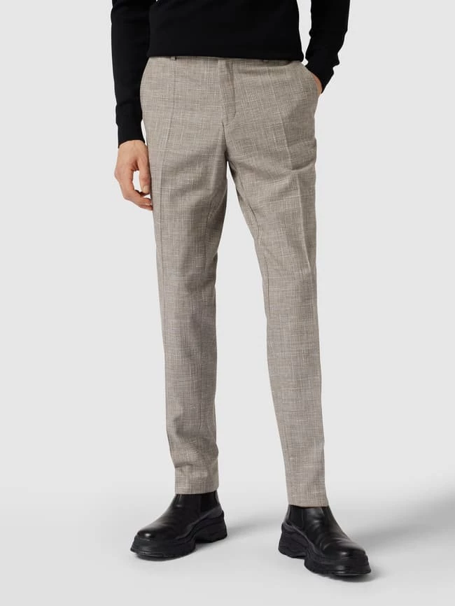 CG - Club Of Gents Anzughose Mit Strukturmuster - Beige Meliert 4 CG - Club Of Gents Anzughose Mit Strukturmuster - Beige Meliert – Bild 4