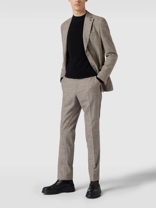 CG - Club Of Gents Anzughose Mit Strukturmuster - Beige Meliert 1 CG - Club Of Gents Anzughose Mit Strukturmuster - Beige Meliert