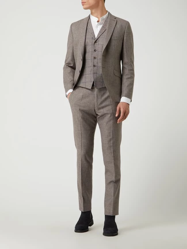 Wilvorst Anzughose Aus Wollmischung - Rot Meliert 1 Wilvorst Anzughose Aus Wollmischung - Rot Meliert