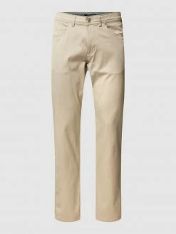 Christian Berg Men Slim Fit Hose Mit Stretch-Anteil - Sand