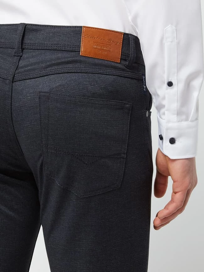 Christian Berg Men Slim Fit Hose Mit Viskose-Anteil - Marineblau 3 Christian Berg Men Slim Fit Hose Mit Viskose-Anteil - Marineblau – Bild 3