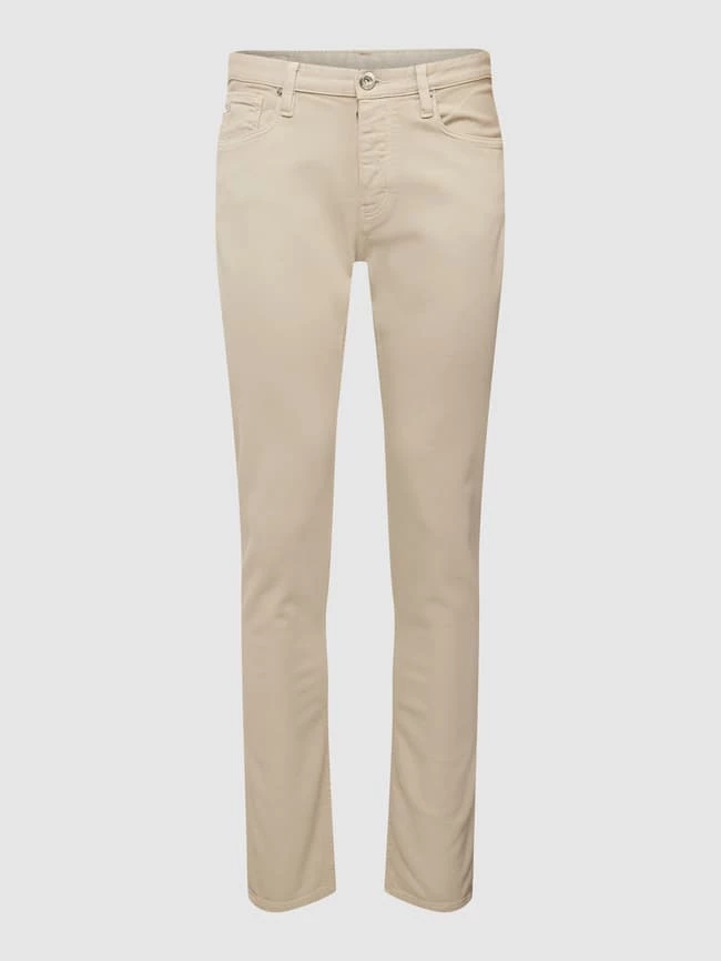Emporio Armani Slim Fit Jeans Mit Knopfleiste Modell 'Gabardine Basic' - Beige 2 Emporio Armani Slim Fit Jeans Mit Knopfleiste Modell 'Gabardine Basic' - Beige – Bild 2