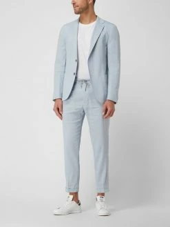 Strellson Slim Fit Anzughose Aus Leinenmischung - Ozean Blau