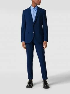 HUGO Slim Fit Anzughose Mit Karomuster - Marineblau