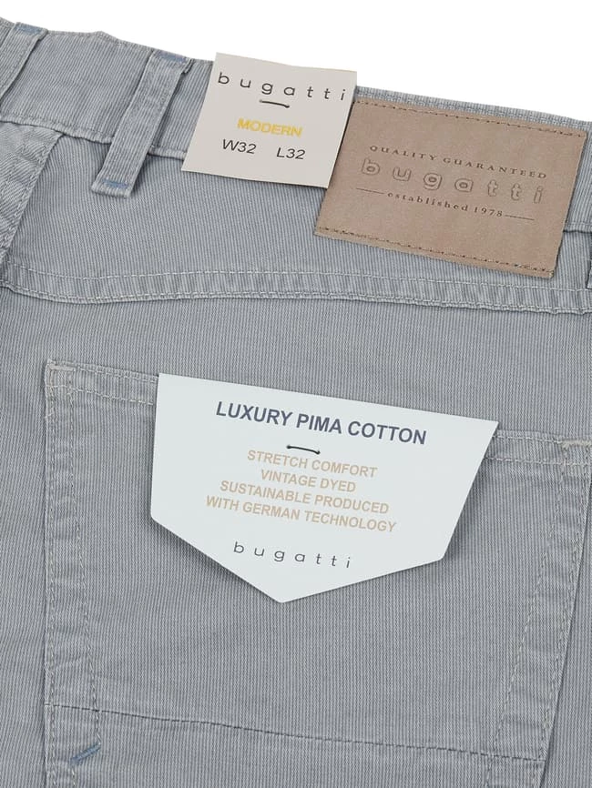 Bugatti Slim Fit Hose Mit Stretch-Anteil Modell 'Savio' - Silber 6 Bugatti Slim Fit Hose Mit Stretch-Anteil Modell 'Savio' - Silber – Bild 6