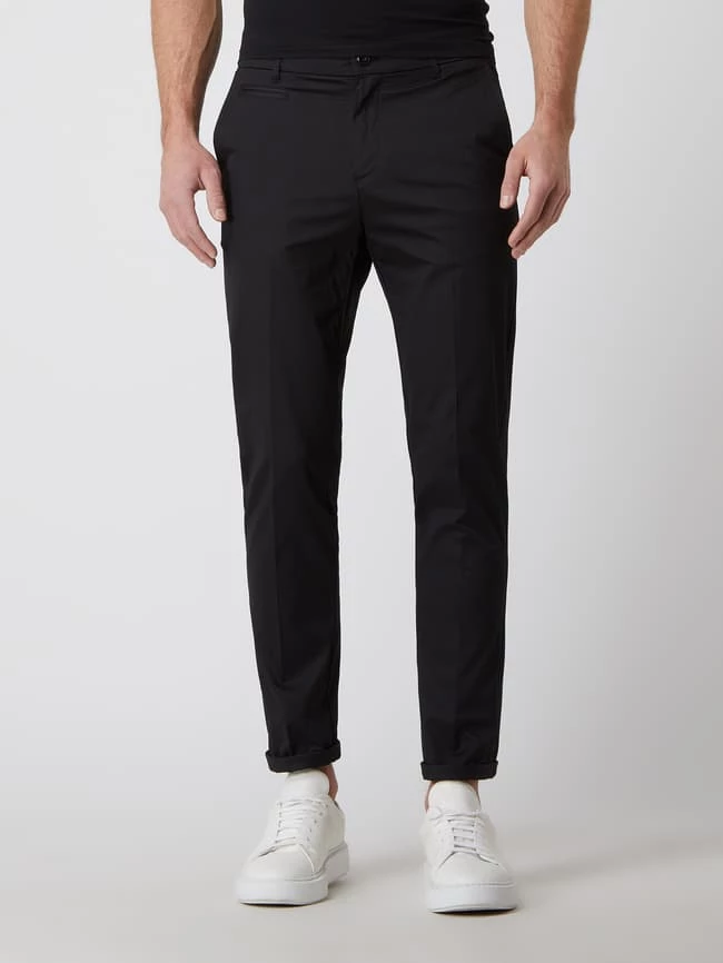 MOS MOSH Slim Fit Chino Mit Stretch-Anteil Modell 'Jamie' - Schwarz 4 MOS MOSH Slim Fit Chino Mit Stretch-Anteil Modell 'Jamie' - Schwarz – Bild 4