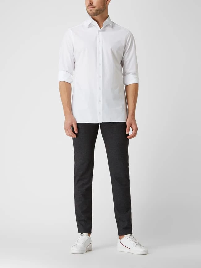 Bugatti Hose Aus Jersey Mit Geradem Bein - Anthrazit 1 Bugatti Hose Aus Jersey Mit Geradem Bein - Anthrazit