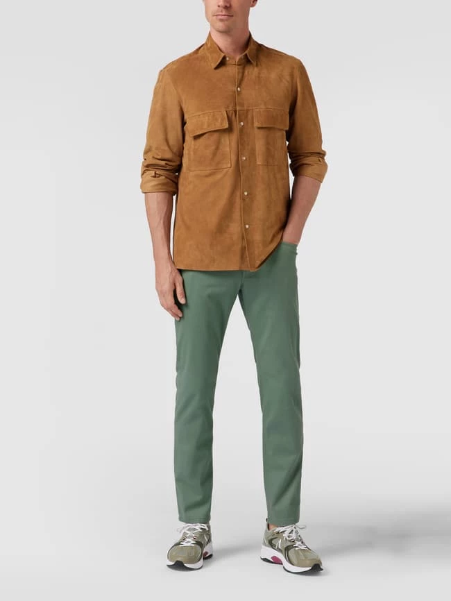 Christian Berg Men Straight Fit Jeans Mit Stretch-Anteil - Hellgrün Meliert 1 Christian Berg Men Straight Fit Jeans Mit Stretch-Anteil - Hellgrün Meliert