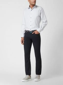 Pierre Cardin Chino Mit Strukturmuster Modell 'Lyon' - Marineblau