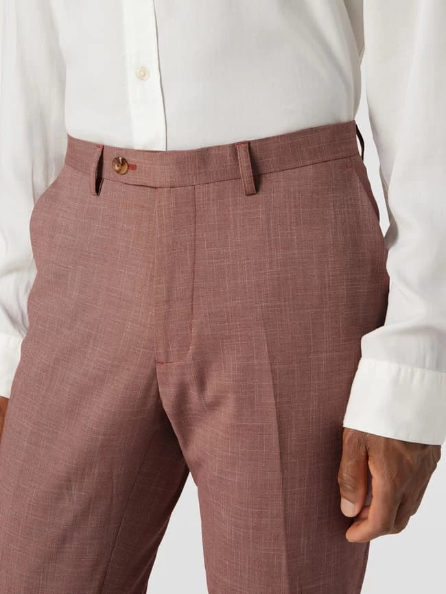 MCNEAL Slim Fit Anzughose In Melierter Optik - Hellrot 3 MCNEAL Slim Fit Anzughose In Melierter Optik - Hellrot – Bild 3