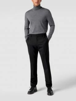 BOSS Slim Fit Anzughose Aus Schurwoll-Mix Modell 'Genius' - Schwarz