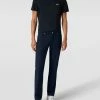Christian Berg Men Straight Fit Chino Mit Stretch-Anteil - Marineblau