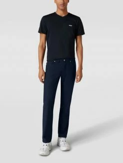 Christian Berg Men Straight Fit Chino Mit Stretch-Anteil - Marineblau