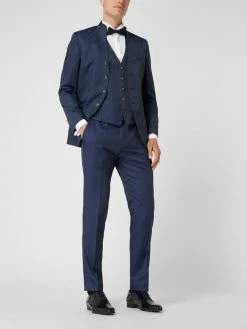 Wilvorst Slim Fit Anzughose Aus Wollmischung - Marineblau