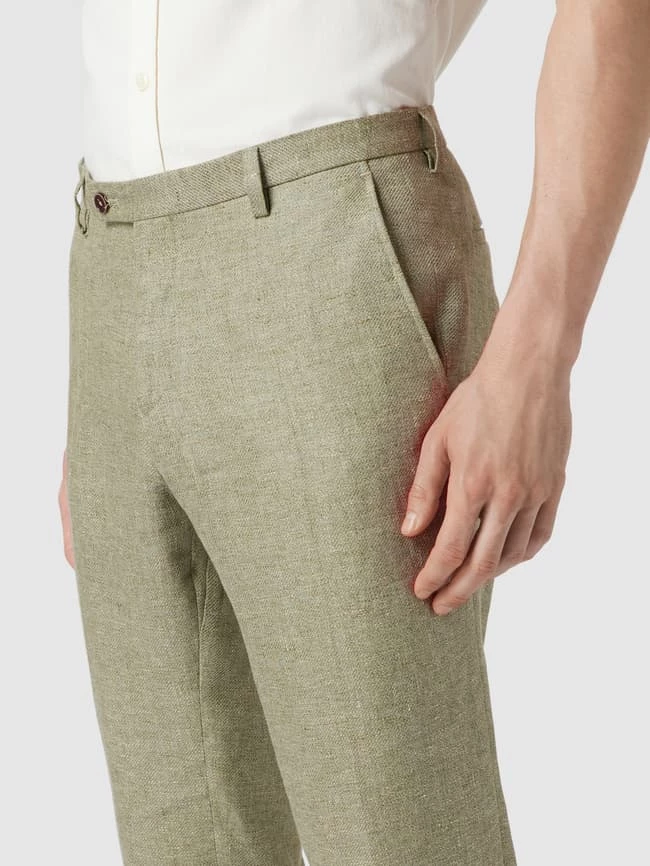 CG - Club Of Gents Anzughose Mit Leinen - Grün 3 CG - Club Of Gents Anzughose Mit Leinen - Grün – Bild 3