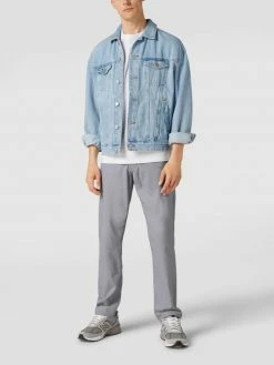 Christian Berg Men Straight Fit Chino Mit Stretch-Anteil - Mittelgrau