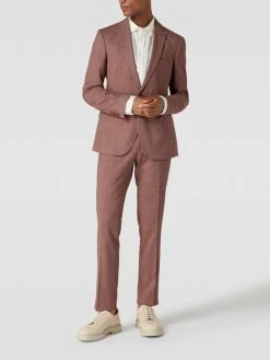 MCNEAL Slim Fit Anzughose In Melierter Optik - Hellrot