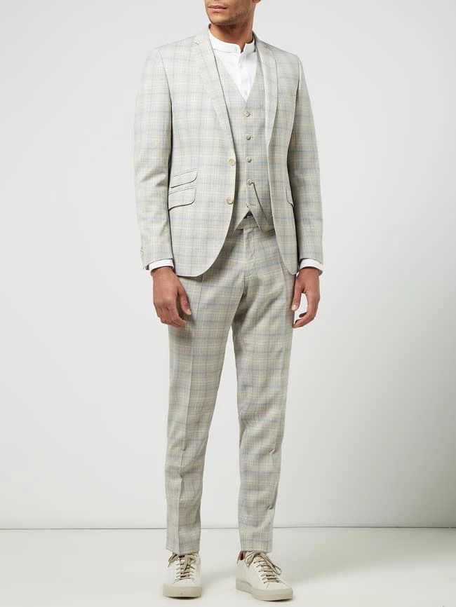 CG - Club Of Gents Slim Fit Anzughose Aus Schurwolle - ‘Savile Row’ - Hellgrau 1 CG - Club Of Gents Slim Fit Anzughose Aus Schurwolle - ‘Savile Row’ - Hellgrau