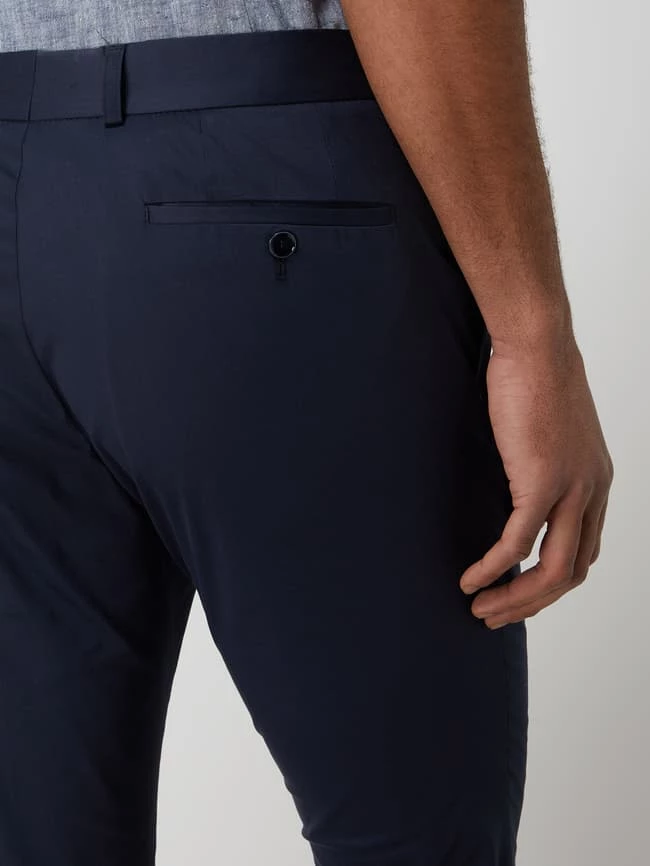 Carl Gross Modern Fit Anzughose Mit Stretch-Anteil Modell 'Tomte' - Marineblau 3 Carl Gross Modern Fit Anzughose Mit Stretch-Anteil Modell 'Tomte' - Marineblau – Bild 3