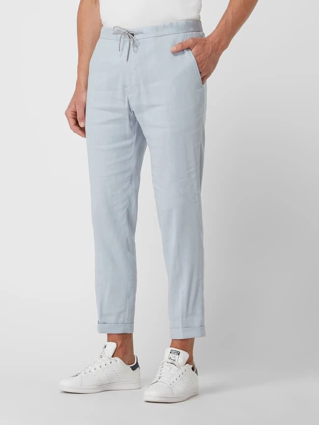 Strellson Slim Fit Anzughose Aus Leinenmischung - Ozean Blau 4 Strellson Slim Fit Anzughose Aus Leinenmischung - Ozean Blau – Bild 4