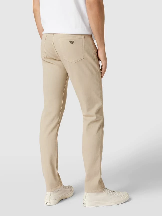 Emporio Armani Slim Fit Jeans Mit Knopfleiste Modell 'Gabardine Basic' - Beige 5 Emporio Armani Slim Fit Jeans Mit Knopfleiste Modell 'Gabardine Basic' - Beige – Bild 5