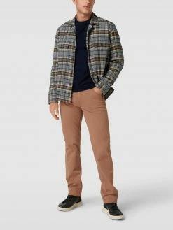 Ralph Lauren Shop 8 Brax Straight Fit Chino Mit Label-Detail Modell 'Cadiz' - Beige