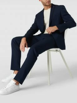 S.Oliver BLACK LABEL Anzug-Hose Mit Webmuster - Marineblau