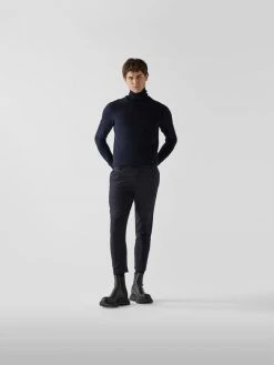 Stylebop Regular Fit Hose Mit Bundfalten - Marineblau