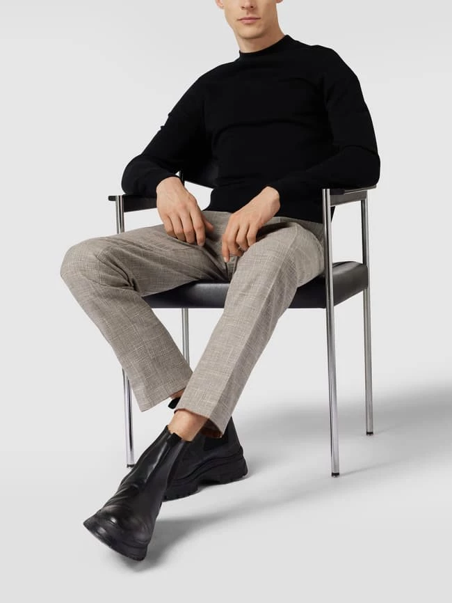 CG - Club Of Gents Anzughose Mit Strukturmuster - Beige Meliert 3 CG - Club Of Gents Anzughose Mit Strukturmuster - Beige Meliert – Bild 3