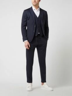 S.Oliver BLACK LABEL Anzughose Aus Jersey - Marineblau