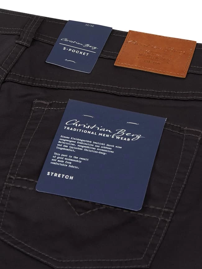 Christian Berg Men Regular Fit Hose Mit Stretch-Anteil - Dunkelgrau Meliert 6 Christian Berg Men Regular Fit Hose Mit Stretch-Anteil - Dunkelgrau Meliert – Bild 6