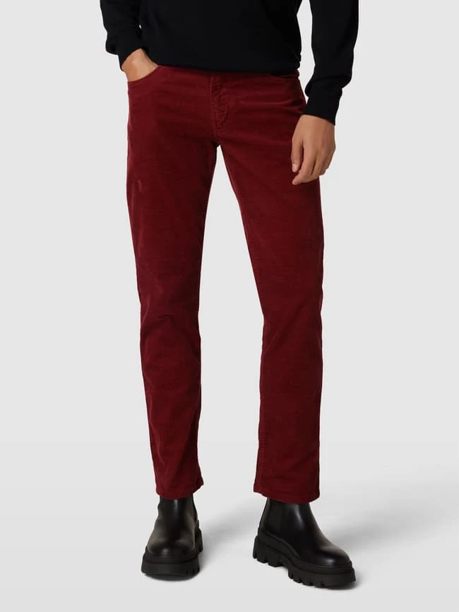 Christian Berg Men Cordhose Mit Stretch-Anteil - Dunkelrot 4 Christian Berg Men Cordhose Mit Stretch-Anteil - Dunkelrot – Bild 4