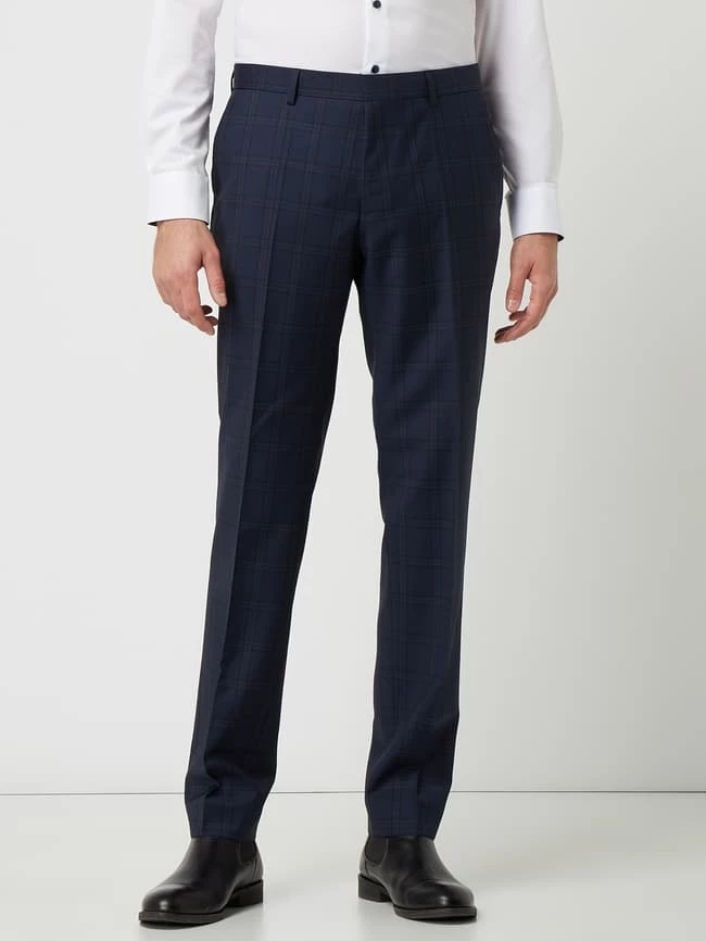 BOSS Slim Fit Anzughose Aus Schurwolle Modell 'Genius' - Marineblau 4 BOSS Slim Fit Anzughose Aus Schurwolle Modell 'Genius' - Marineblau – Bild 4