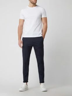 MOS MOSH Slim Fit Chino Mit Stretch-Anteil Modell 'Jamie' - Marineblau