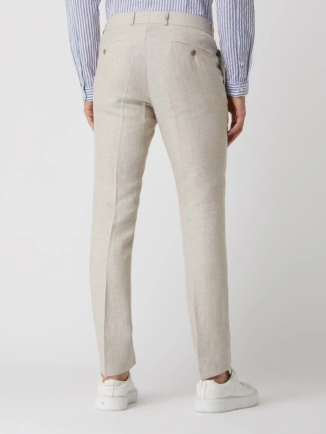 Carl Gross Modern Fit Hose Aus Leinenmischung Modell 'Tomte' - Beige 5 Carl Gross Modern Fit Hose Aus Leinenmischung Modell 'Tomte' - Beige – Bild 5