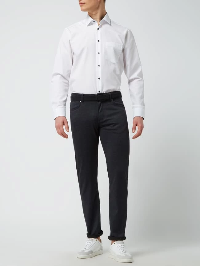 Christian Berg Men Slim Fit Hose Mit Viskose-Anteil - Marineblau 1 Christian Berg Men Slim Fit Hose Mit Viskose-Anteil - Marineblau