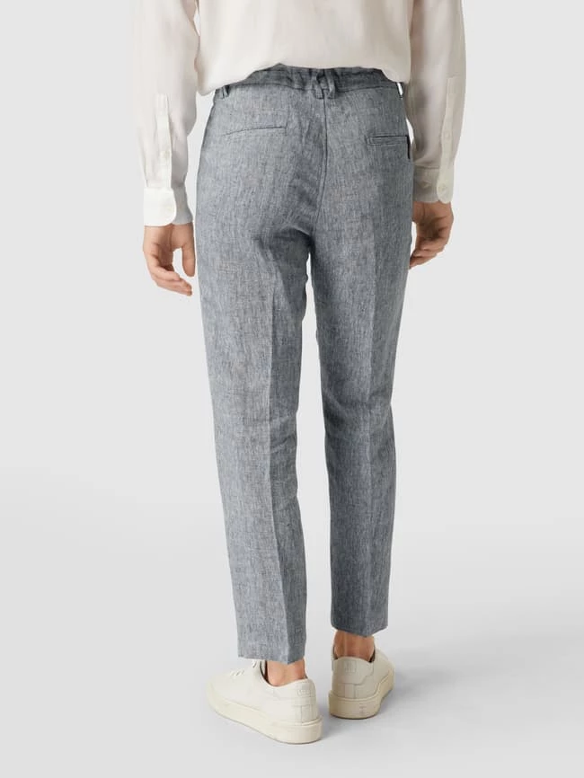 Cinque Leinenhose Mit Bundfalten - Marineblau 5 Cinque Leinenhose Mit Bundfalten - Marineblau – Bild 5